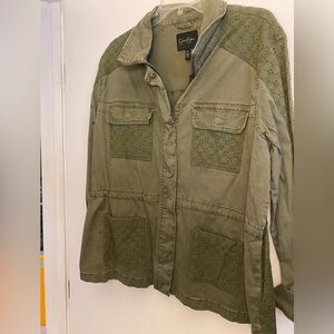 Jessica Simpson lightweight Cotton Jacket.  Army Green.  Size XL.